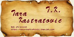 Tara Kastratović vizit kartica